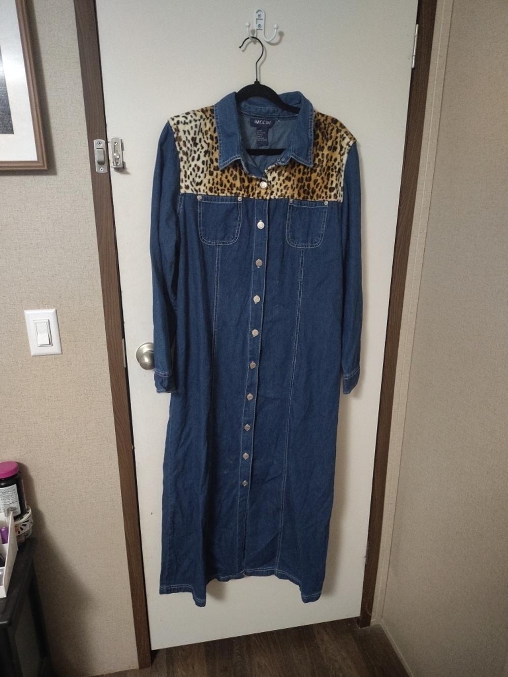 Baccini Navy Blue Denim Dress
